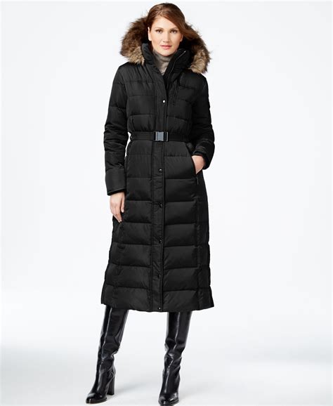 michael kors long coat|michael kors long black coat.